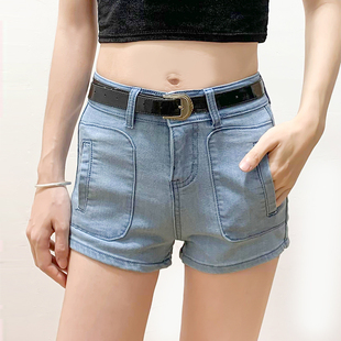 人 女夏CHINO裤 撤柜单 高腰休闲牛仔裤 辣妹街头超短裤 无假期