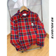 欧洲单 大中小童装 男女童 红色格子长袖 人 春装 衬衫 无假期