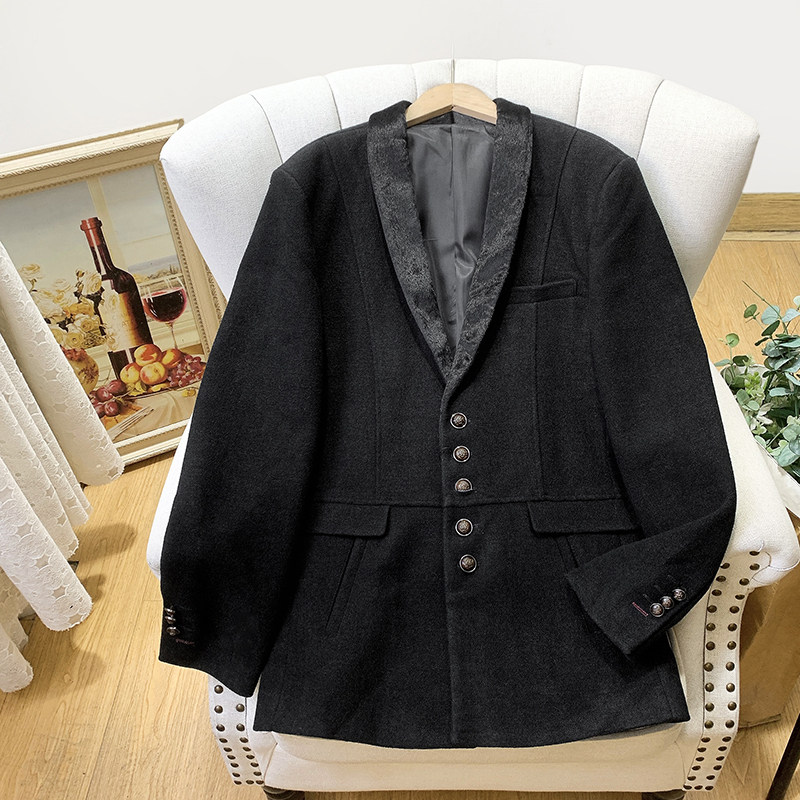 无假期的人】撤柜单！时尚复古休闲男装毛呢西服大衣外套男秋冬,男装,毛呢大衣,淘宝优惠券,粉丝福利购,淘宝优惠卷