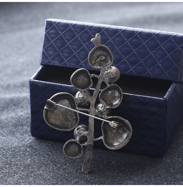 Broche femme en cristal naturel pierres semi-précieuses - Ref 1177539 Image 3