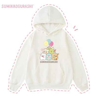 角落生物连帽卫衣男女春秋季纯棉长袖印花儿童衣服Sumikkogurashi