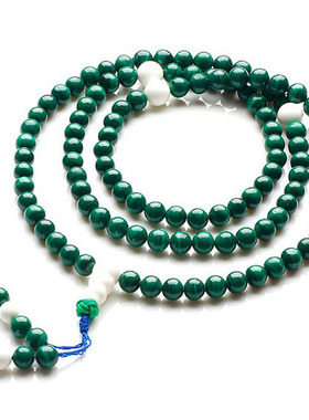 精美天然孔雀石手链佛珠手串