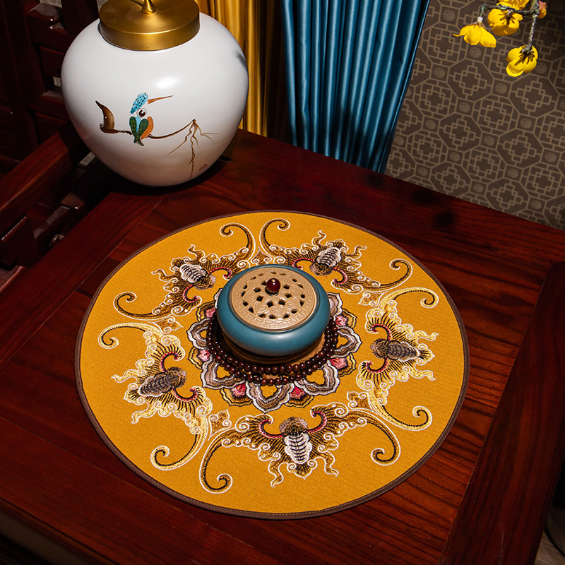 轻奢布艺花瓶防滑防烫西餐垫