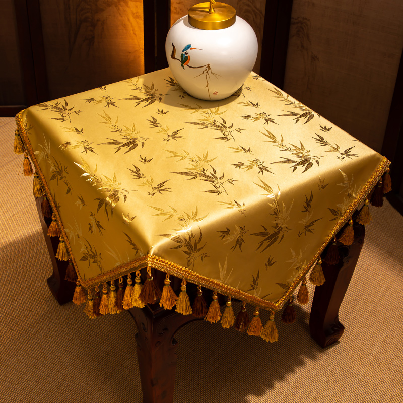 新中式餐桌桌布床头柜防尘盖巾