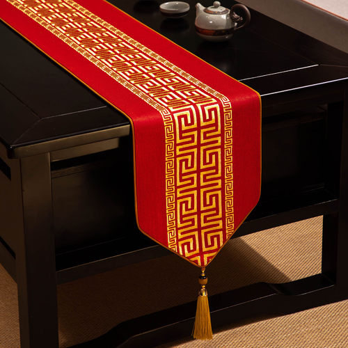 轻奢高级感长条布艺高端桌旗定制