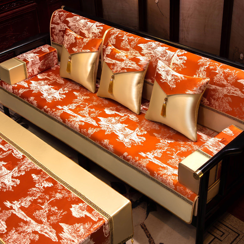 中式沙发巾新中式沙发盖布防滑红木沙发坐垫靠背座垫盖巾套罩定制,居家布艺,飘窗垫,淘宝优惠券,粉丝福利购,淘宝优惠卷