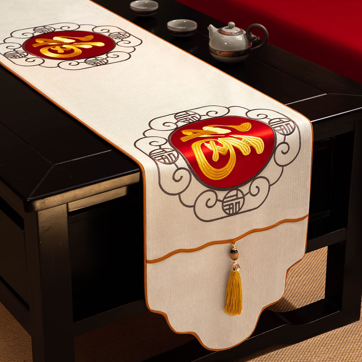 轻奢高级感长条高端桌旗