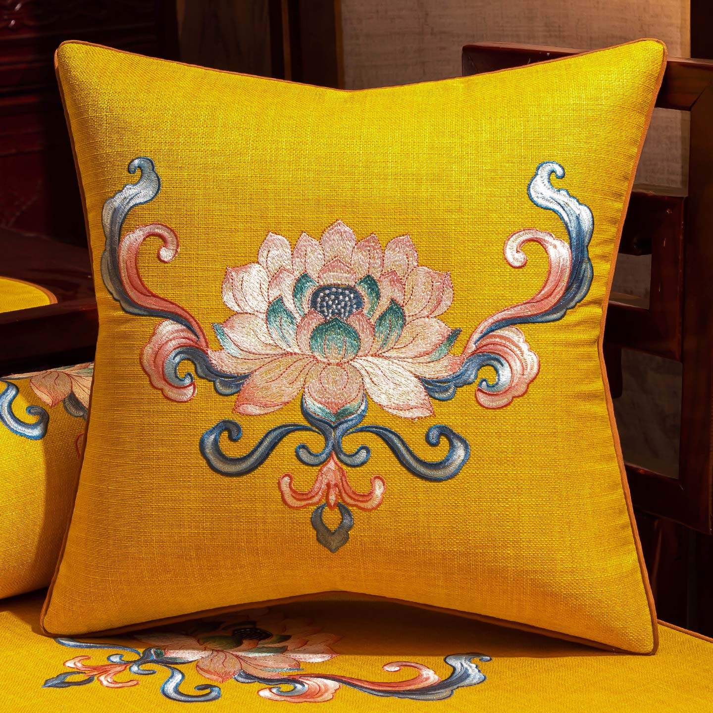 中式客厅沙发抱枕轻奢高级感方形棉麻靠垫床上靠枕办公室椅子靠背,居家布艺,靠垫/抱枕,淘宝优惠券,粉丝福利购,淘宝优惠卷