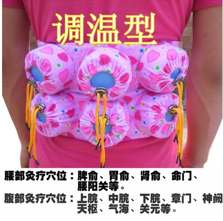 便携式艾灸盒随身灸调温不锈钢隔姜温灸器腰腹膝盖艾灸纯棉布套