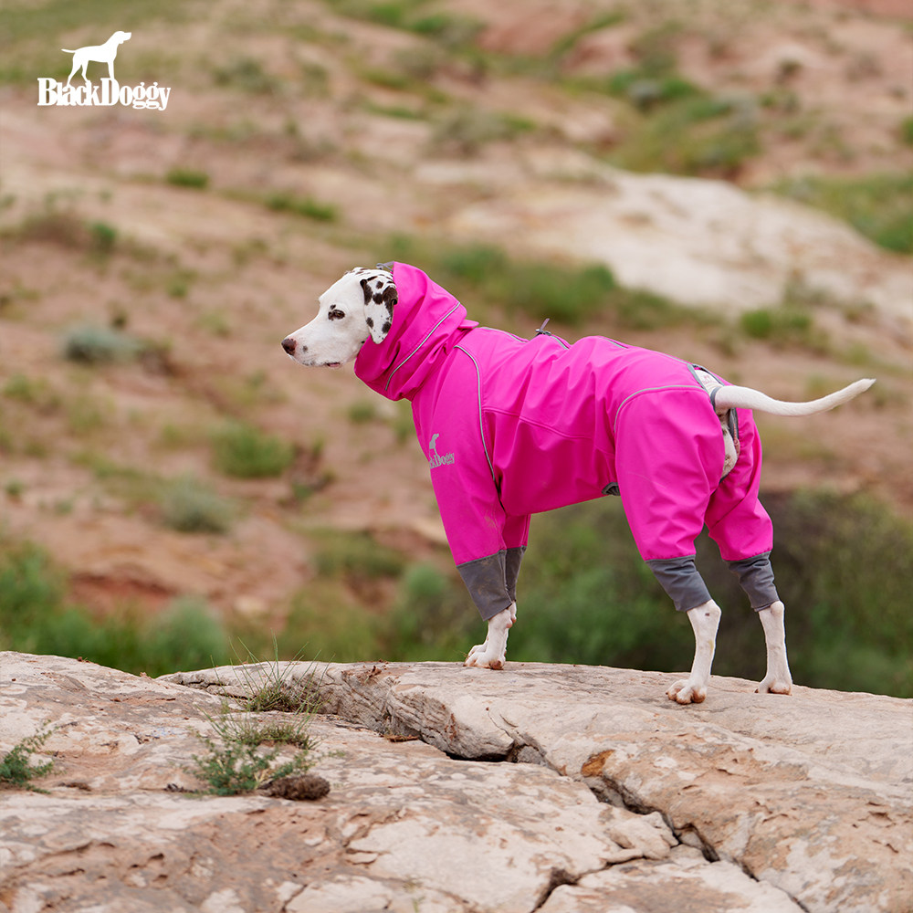 BlackDoggy24新款洛克保暖硬壳四脚冲锋衣狗狗户外防水秋冬衣服