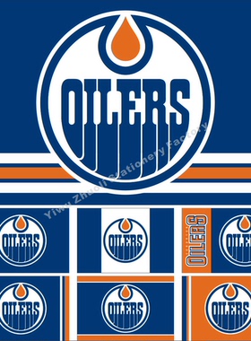 NHL 埃德蒙顿油人队旗帜曲棍球冰球Edmonton Oilers Hockey Flag