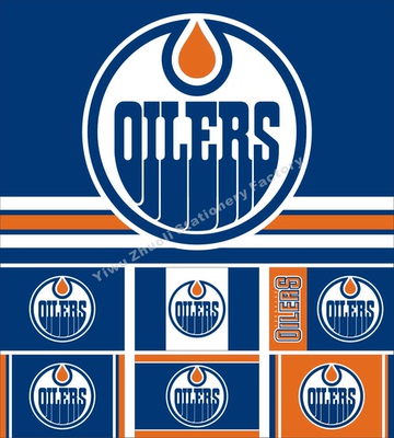 NHL 埃德蒙顿油人队旗帜曲棍球冰球Edmonton Oilers Hockey Flag