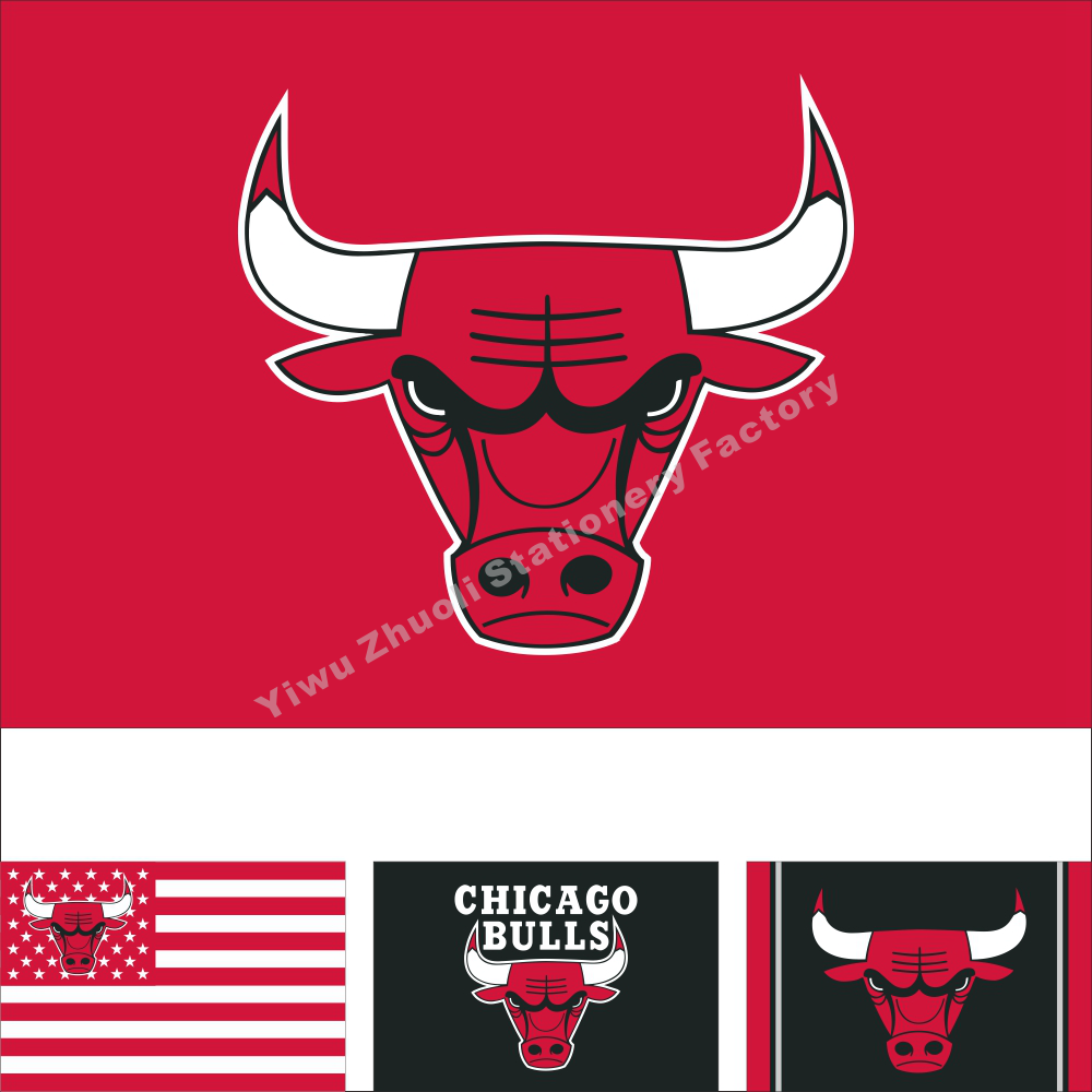 nba 芝加哥公牛队旗帜 美国篮球队旗 chicago bulls flag