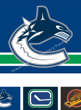 NHL 温哥华法裔加人队曲棍球冰球Vancouver Canucks  Hockey Flag