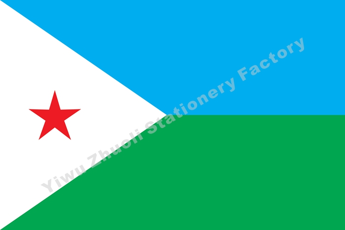 吉布提国旗Djibouti flag4号规格144X96cm世界各国旗帜有售