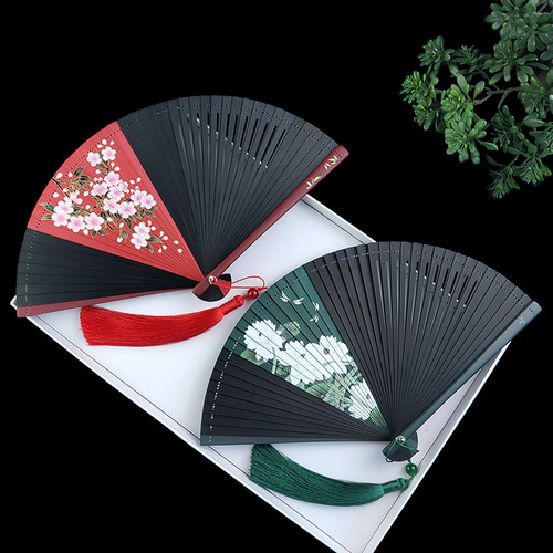 镂空全竹扇女式随身中国风小扇子