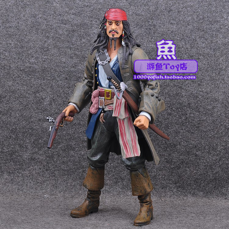 neca加勒比海盗杰克船长可动公仔