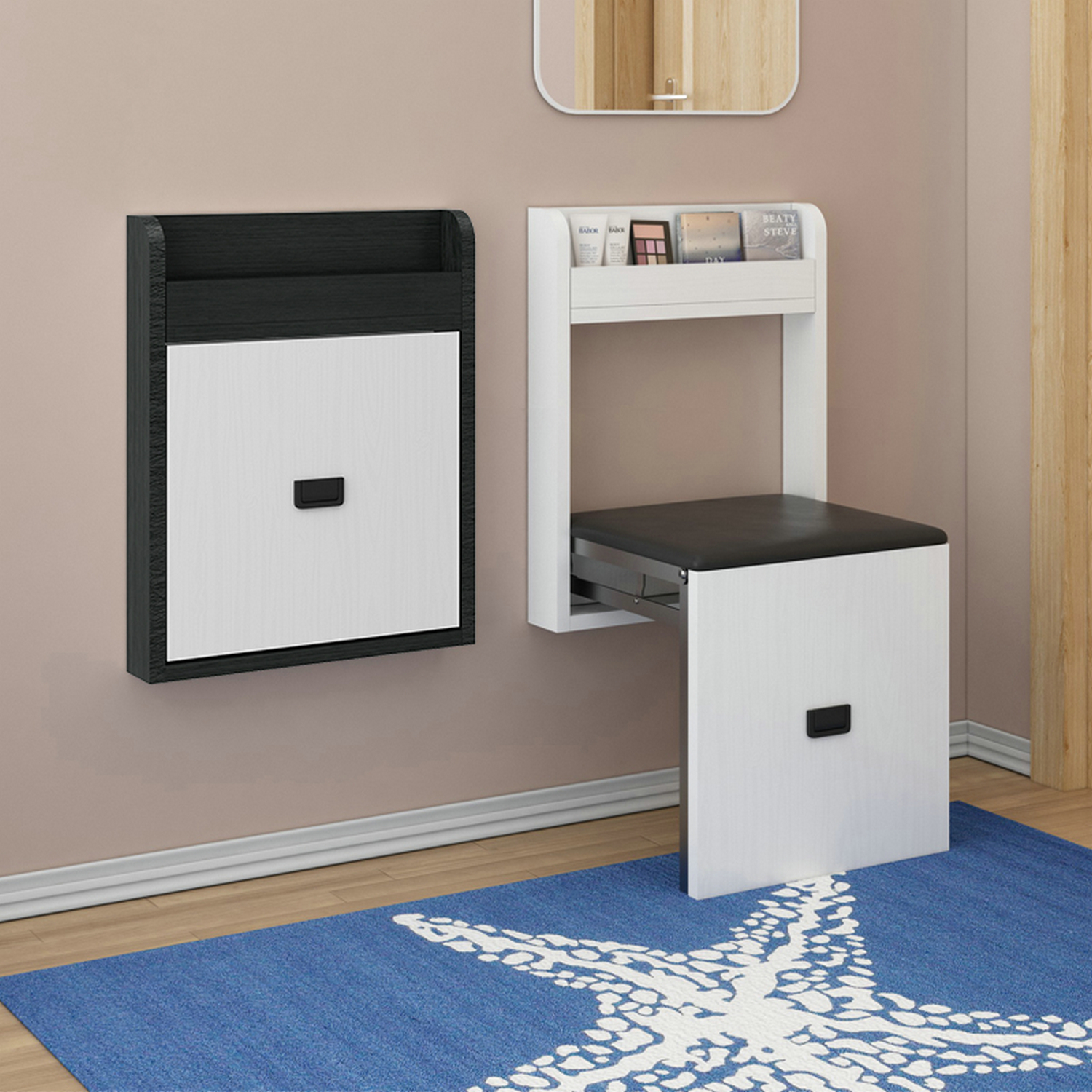 折叠凳省空间蜗度洞洞板置物架