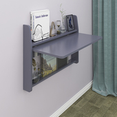 网红折叠桌墙上折叠书桌挂墙餐桌壁挂式 桌子 悬空靠墙学习桌折叠式