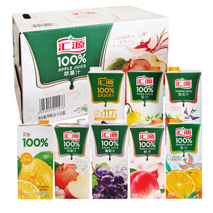 非原箱 汇源100% 果汁苹果汁葡萄汁桃汁1L*12盒 饮料 非NFC