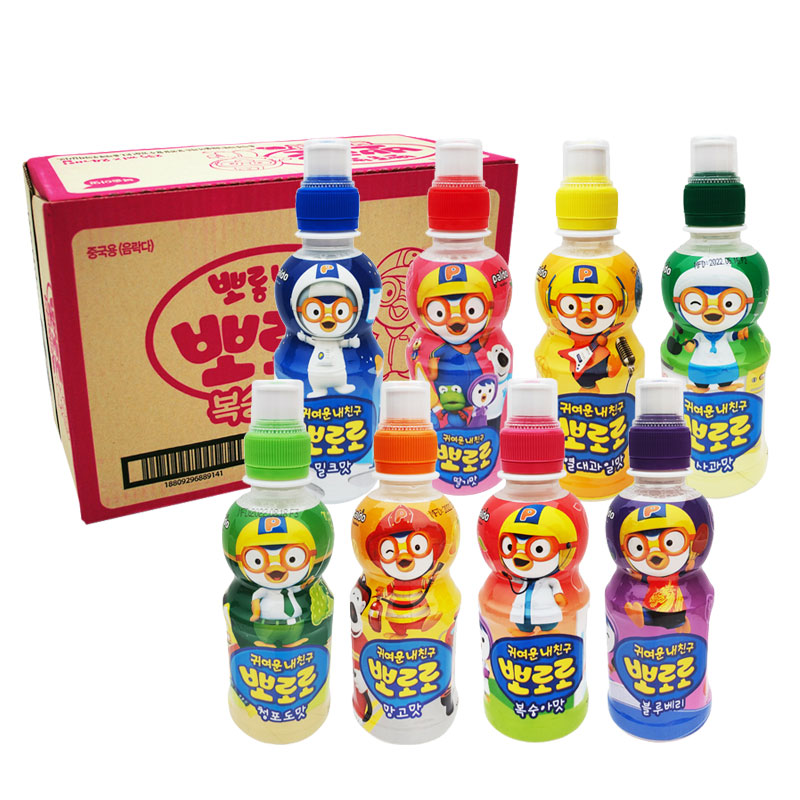 韩国进口 pororo 啵乐乐饮料235ml*24瓶啵啵乐宝露露儿童饮料整箱 咖啡/麦片/冲饮 果味/风味/果汁饮料 原图主图