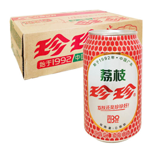 珍珍荔枝饮料80后怀旧汽水24听