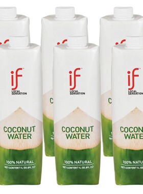 if椰子水泰国进口100%椰汁水nfc椰青水1L*12瓶果汁饮料 整箱