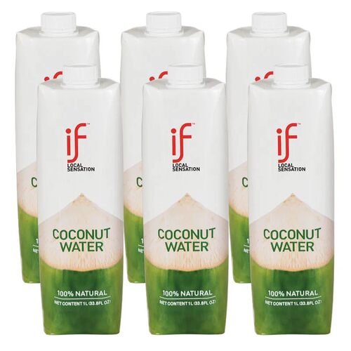 if椰子水泰国进口100%椰汁水nfc椰青水1L*12瓶果汁饮料 整箱