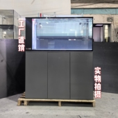 120 定金 60左侧溢流金鱼屏风缸