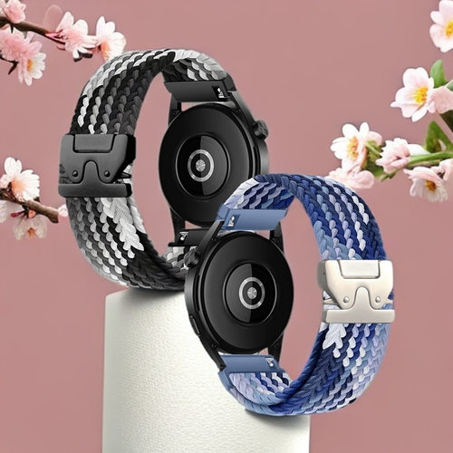 适用华为GT541mm46mm表带watch4PRO降落伞表扣编织回环表带高颜值