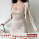 两件套女显瘦包臀短裙 吊带连衣裙开衫 Girl 欧美风性感修身