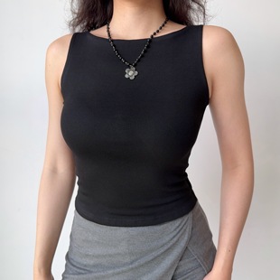 Go Girl Go 欧美风简约百搭修身无袖背心女外穿短款辣妹上衣