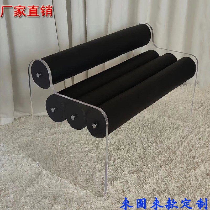 化妆椅网红亚克力换鞋凳餐椅