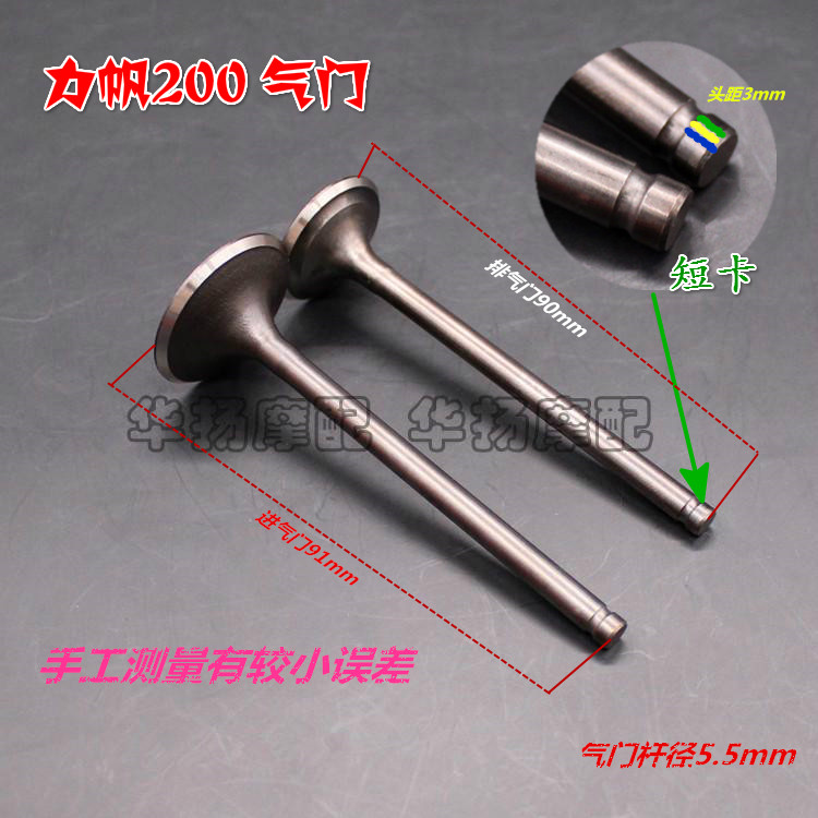 适用摩托车三轮发动机 力帆CG200 250气门 大东气门