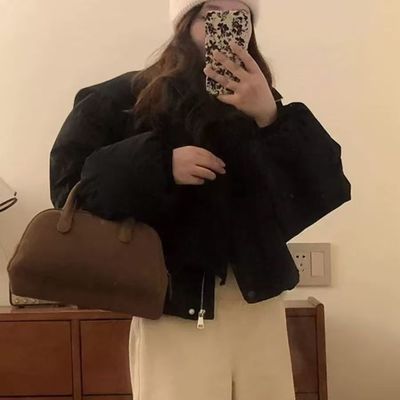 白鸭绒羽绒服女短款2025冬季新款今年流行小个子超好看爆款外套潮