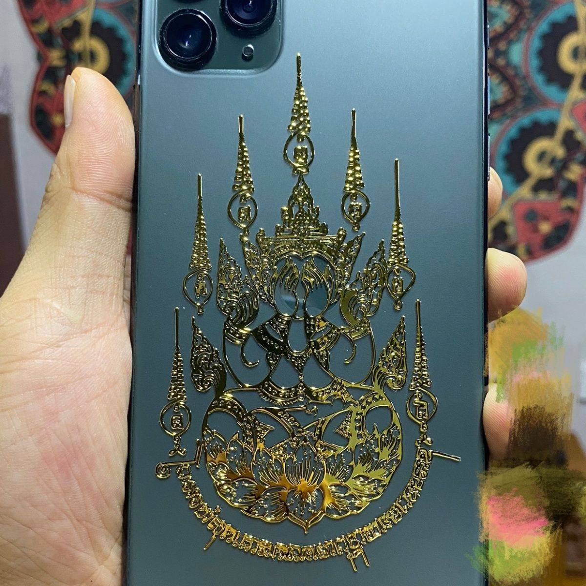 泰国五条金文八方坤平泽度金能言鸟娜娜通掩面龙婆龟手机金属贴纸