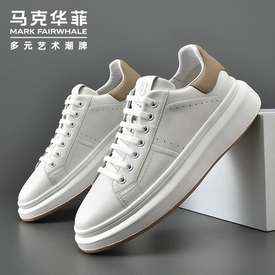 马克华菲正品男士小白鞋