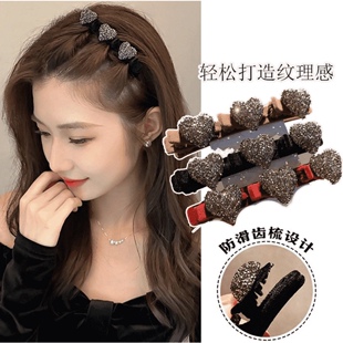 高级感发夹女新年侧边编发刘海发卡小号抓夹前额头发鲨鱼夹子头饰
