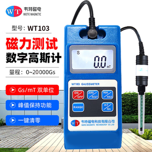 韦特高斯计WT103特斯拉计WT108磁铁测磁器WT105磁场强度检测仪表