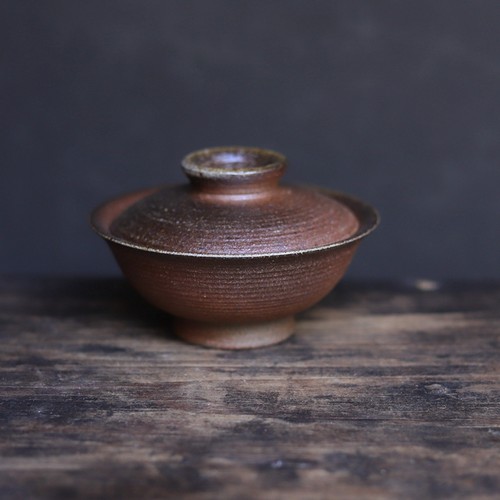 云南龙窑柴烧自然落灰釉高档盖碗