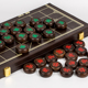 红木木制中国象棋折叠便携皮质棋盘成人儿童培训班选用
