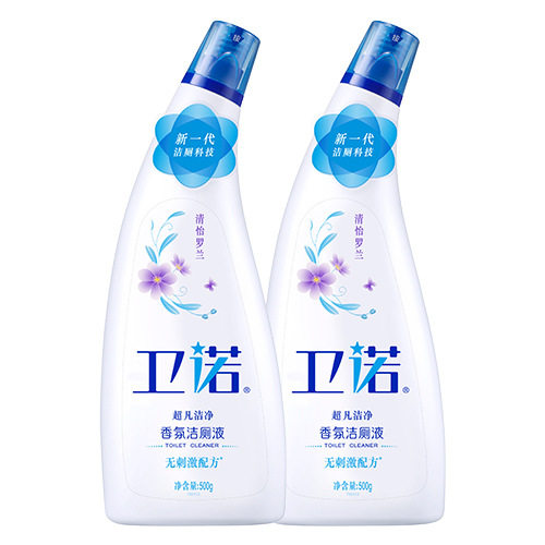 蓝月亮卫诺香氛洁厕液马桶清洁剂500g双瓶组清怡罗兰香有效除细菌