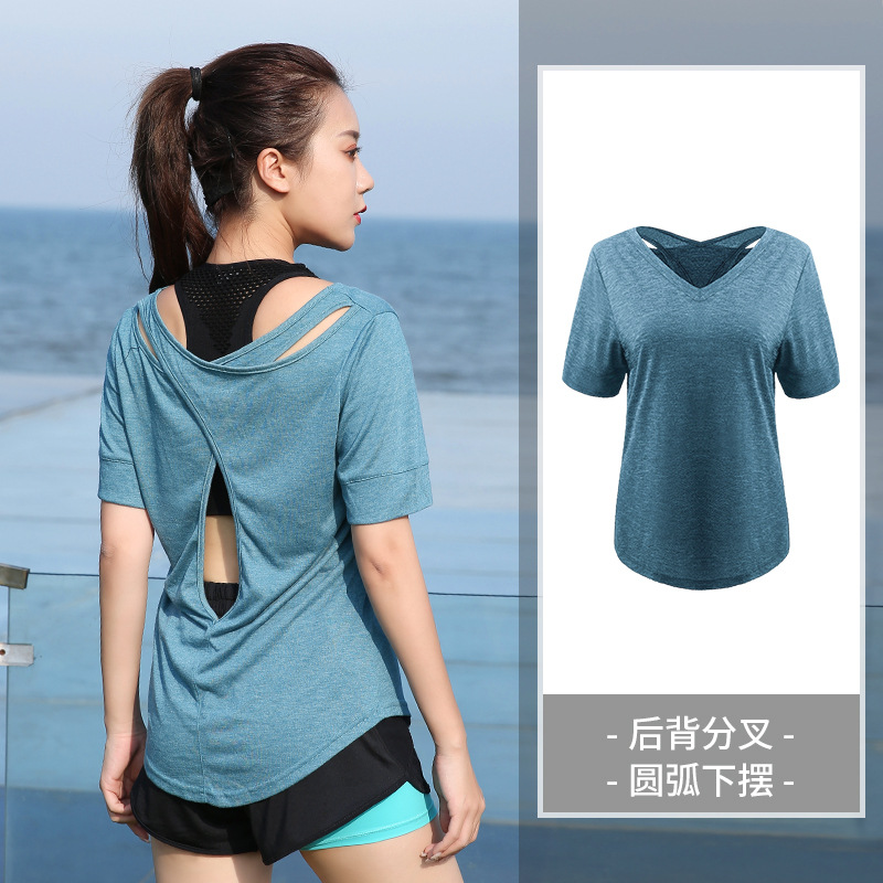 大码女装T恤胖MM健身房后背交叉跑步200斤夏季短袖速干瑜伽服上衣,运动/瑜伽/健身/球迷用品,瑜伽t恤,淘宝优惠券,粉丝福利购,淘宝优惠卷