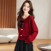 美拉德风绞花毛衣女 软糯松弛感遮肉外穿爆 秋冬仿羊绒 2025 新款