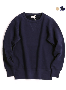 国棉壹厂50S复古圆领卫衣男女同款秋冬棉羊毛混纺针织休闲套头衫