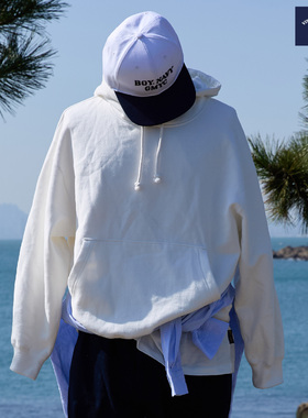 国棉壹厂小海军BOYNAVY系列全棉连帽抓绒卫衣男女宽松连帽套头衫