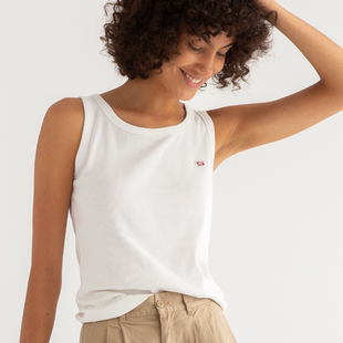 国棉壹厂罗纹吊带背心女内搭打底美式 显瘦外穿上衣 复古修身