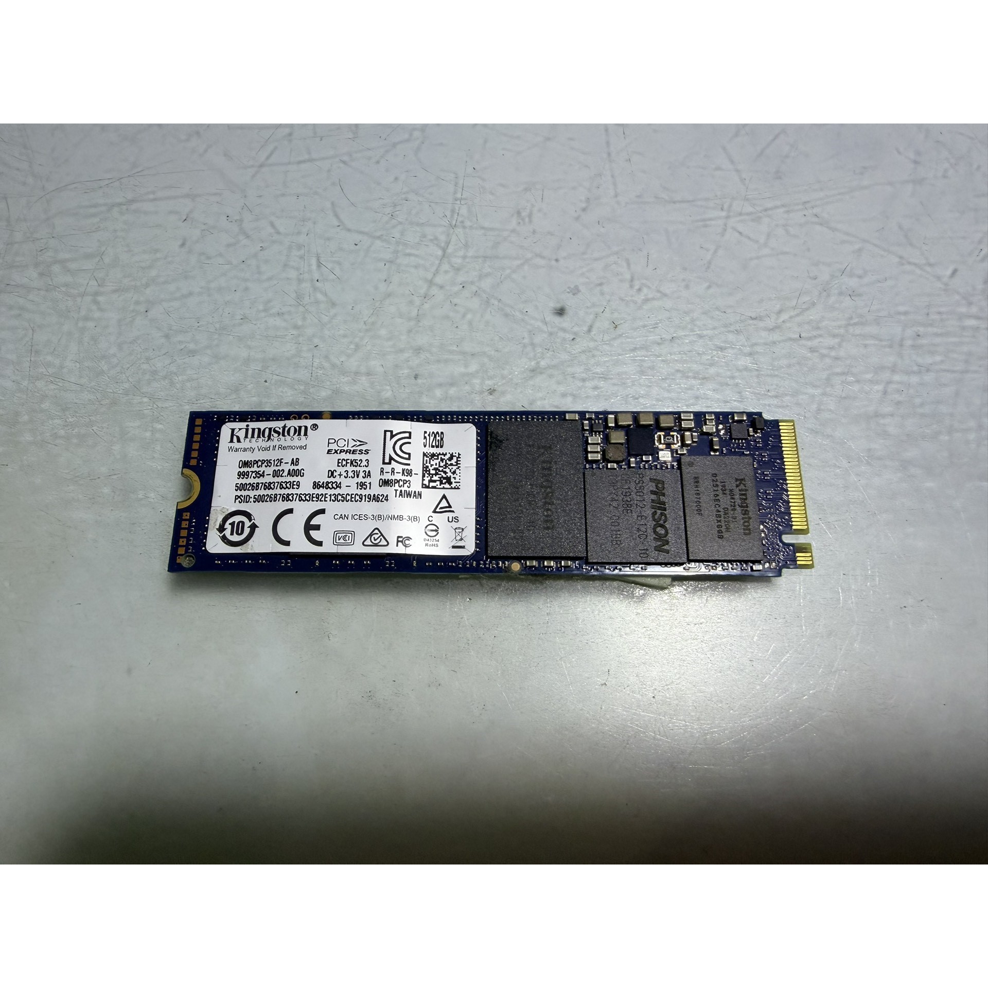 金士顿OM8PCP3512F-AB 512G M.2 NVM议价产品