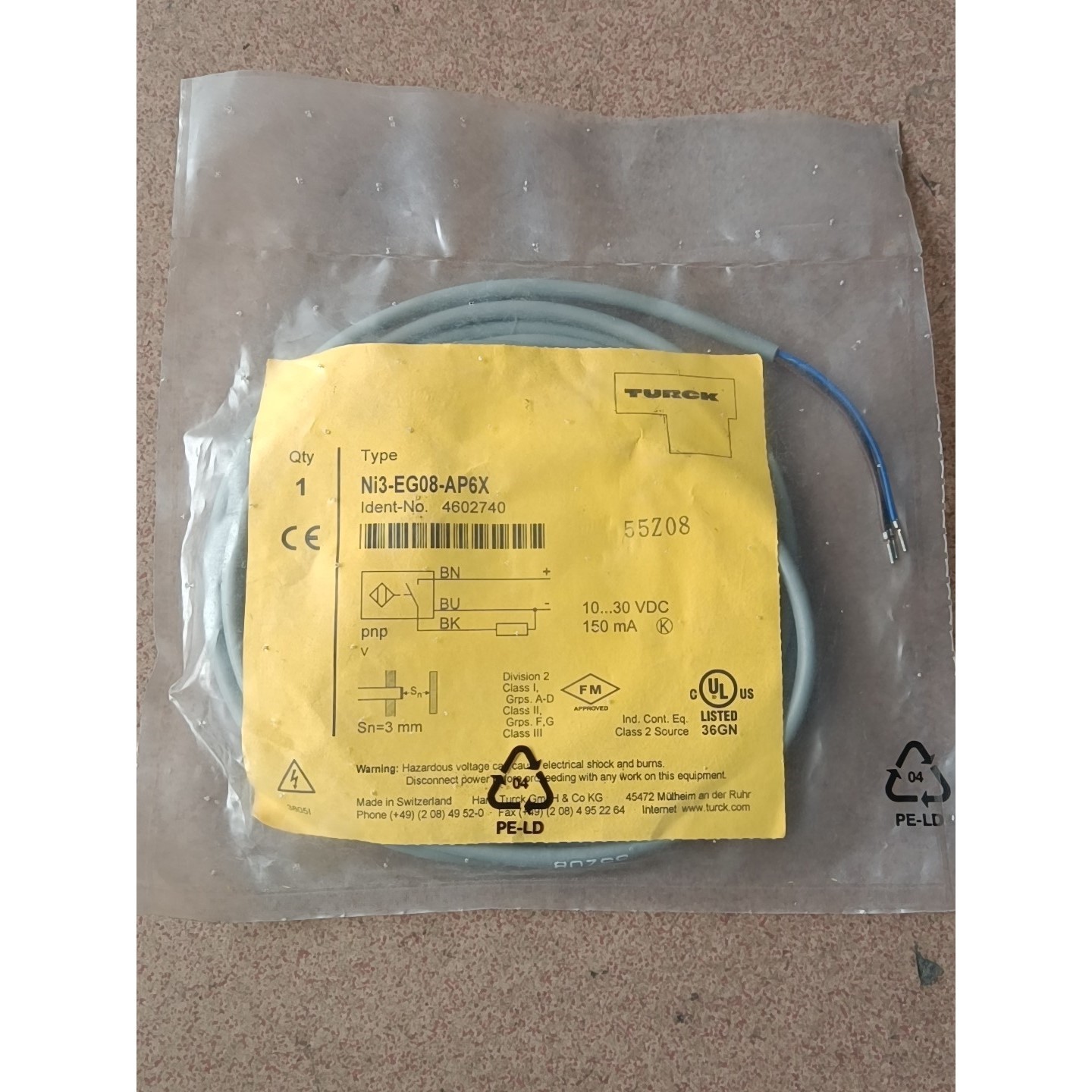 Ni3-EG08-AP6X图尔克接近开关TURCK议价产品