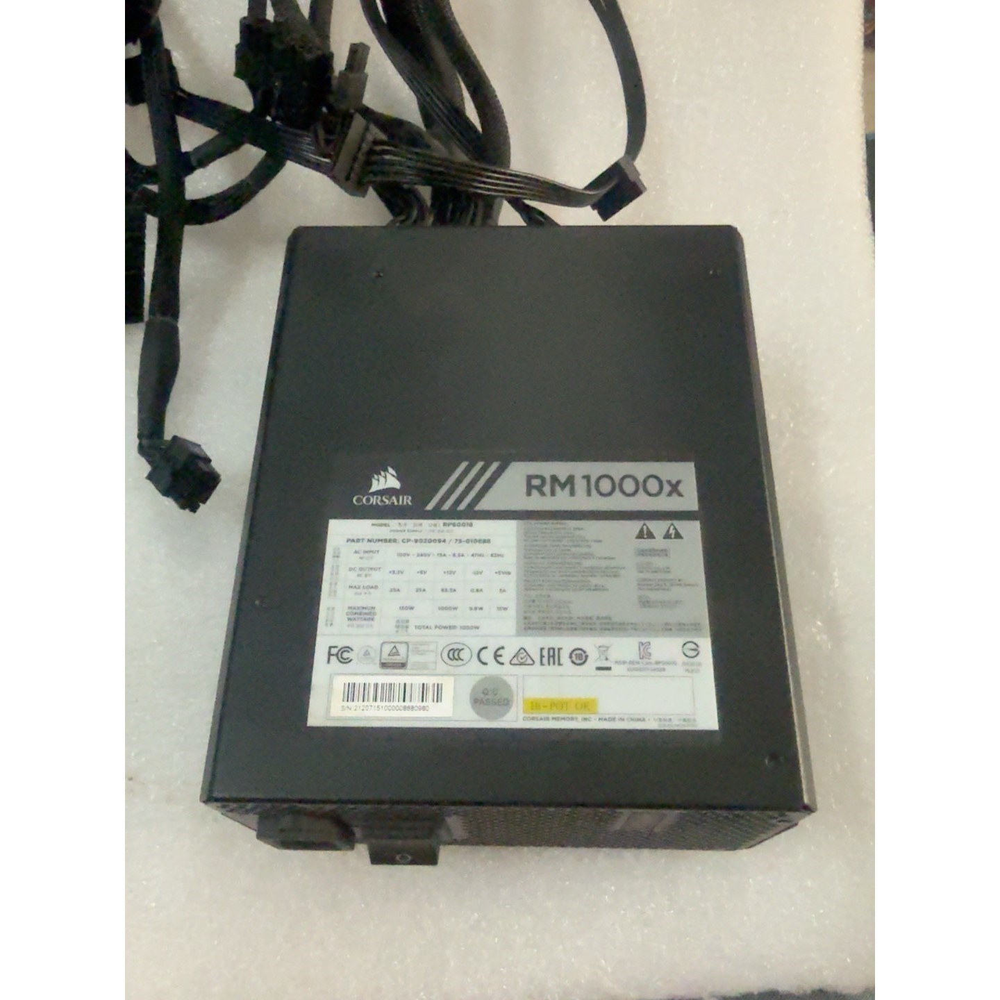 海盗船RM1000X 1000w金牌全模组电源,议价产品